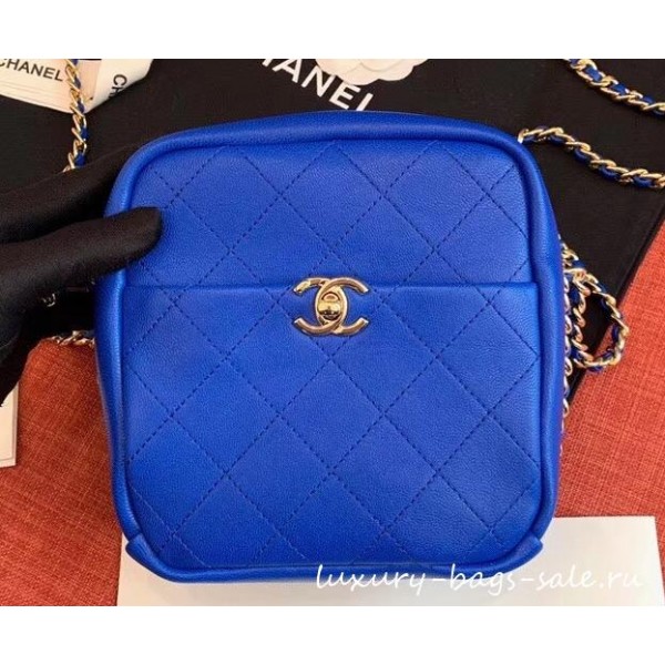 Chanel Casual Trip North/South Camera Case Bag AS0139 Blue 2019