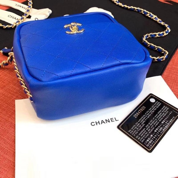 Chanel Casual Trip North/South Camera Case Bag AS0139 Blue 2019