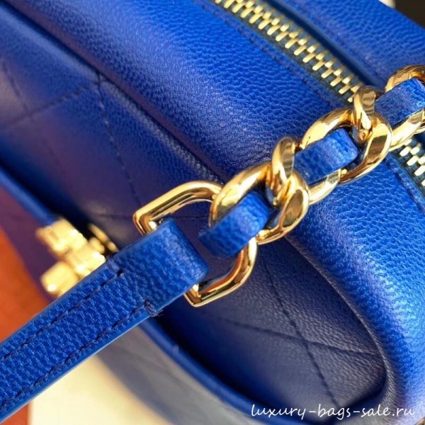 Chanel Casual Trip North/South Camera Case Bag AS0139 Blue 2019