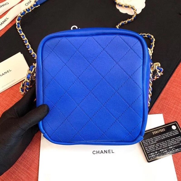 Chanel Casual Trip North/South Camera Case Bag AS0139 Blue 2019