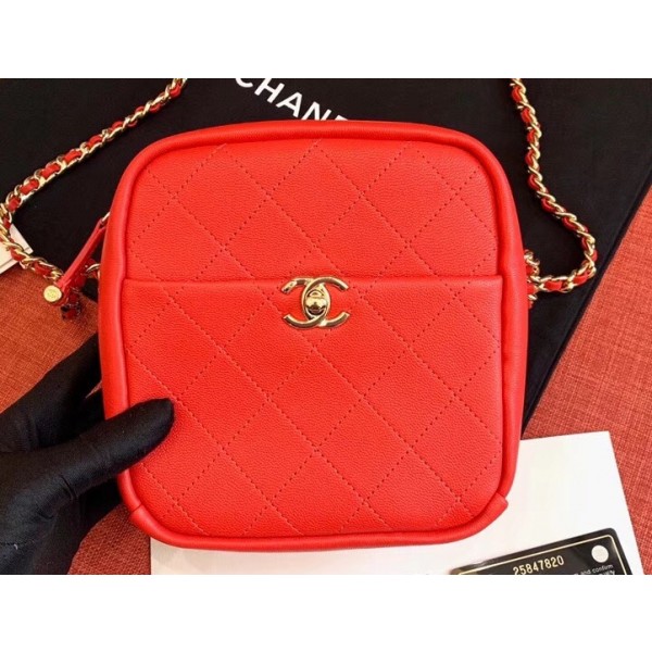 Chanel Casual Trip North/South Camera Case Bag AS0139 Red 2019