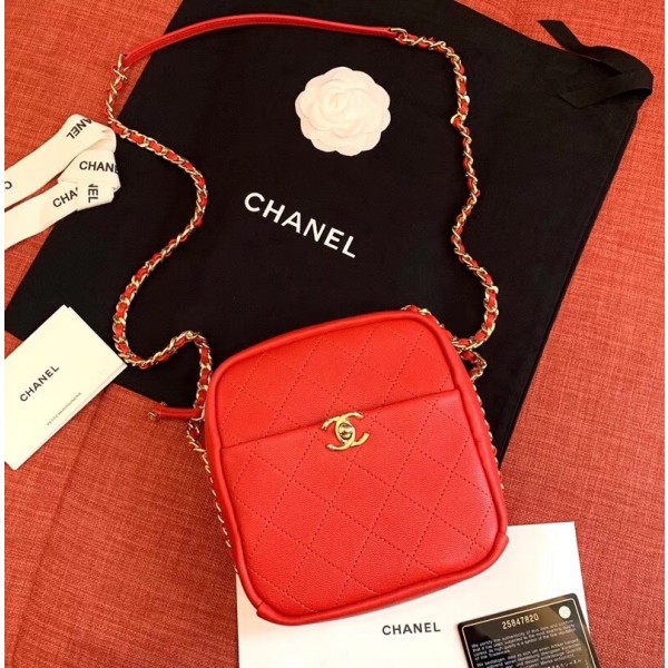 Chanel Casual Trip North/South Camera Case Bag AS0139 Red 2019