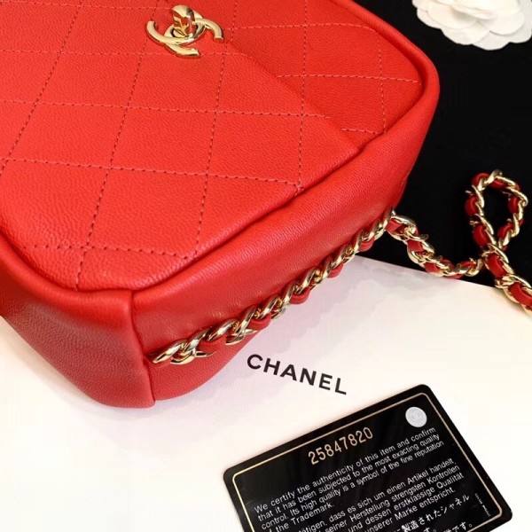 Chanel Casual Trip North/South Camera Case Bag AS0139 Red 2019