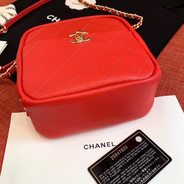 Chanel Casual Trip North/South Camera Case Bag AS0139 Red 2019