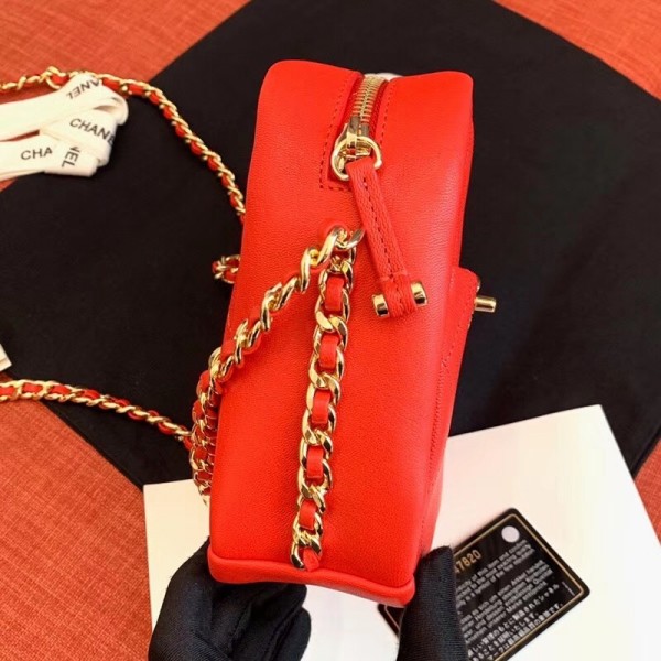 Chanel Casual Trip North/South Camera Case Bag AS0139 Red 2019
