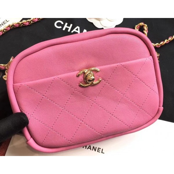 Chanel Casual Trip Small Camera Case Bag AS0137 Dark Pink 2019