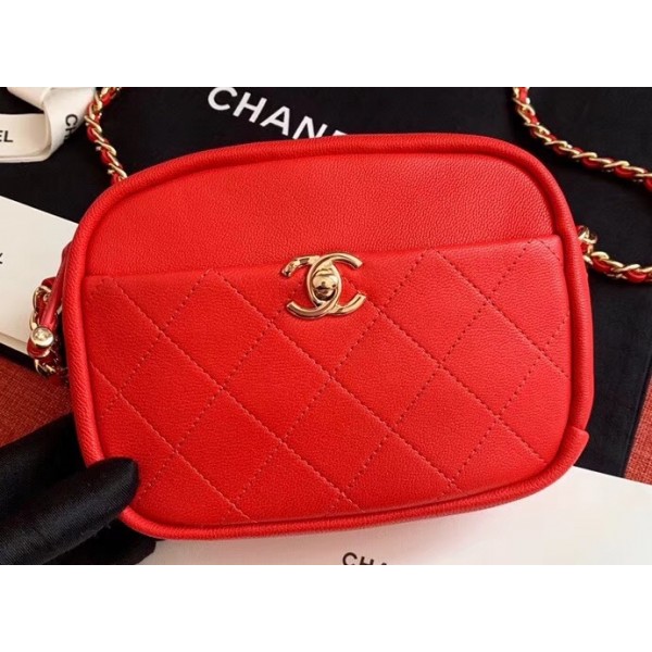 Chanel Casual Trip Small Camera Case Bag AS0137 Red 2019