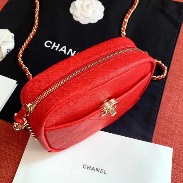Chanel Casual Trip Small Camera Case Bag AS0137 Red 2019
