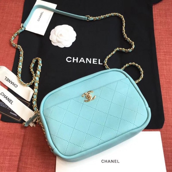Chanel Casual Trip Medium Camera Case Bag AS0140 Light Green 2019