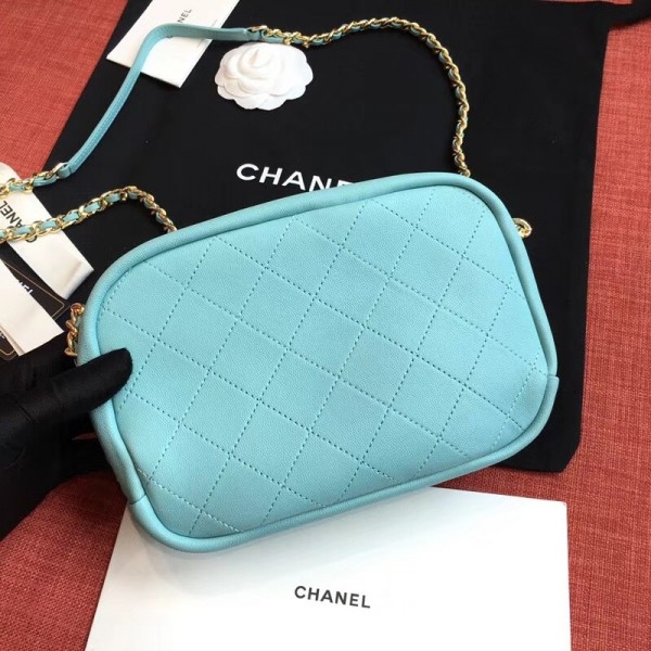 Chanel Casual Trip Medium Camera Case Bag AS0140 Light Green 2019