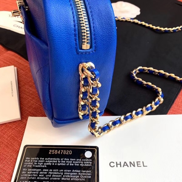 Chanel Casual Trip Medium Camera Case Bag AS0140 Blue 2019