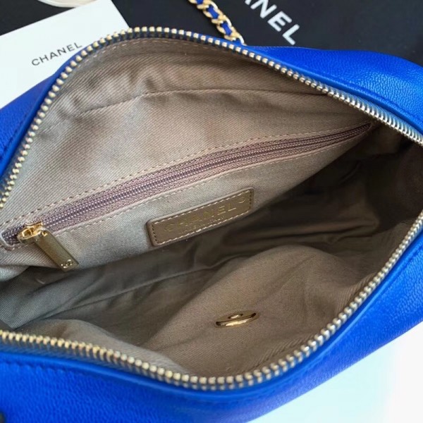 Chanel Casual Trip Medium Camera Case Bag AS0140 Blue 2019