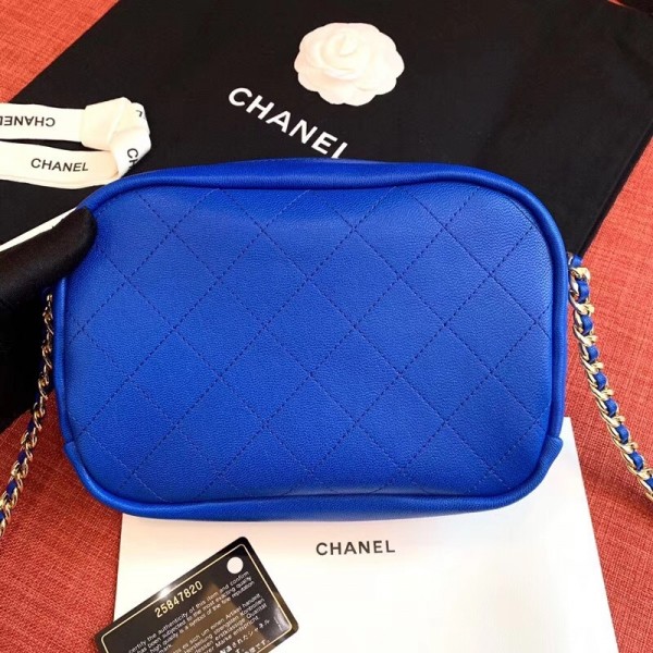 Chanel Casual Trip Medium Camera Case Bag AS0140 Blue 2019
