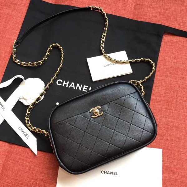 Chanel Casual Trip Medium Camera Case Bag AS0140 Black 2019