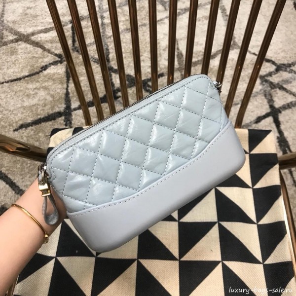 Chanel Gabrielle Clutch on Chain/Mini Bag A94505 Light Blue 2019 Collection