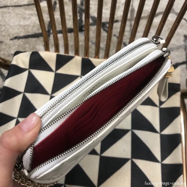 Chanel Gabrielle Clutch on Chain/Mini Bag A94505 White 2019 Collection