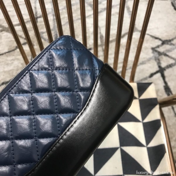 Chanel Gabrielle Clutch on Chain/Mini Bag A94505 Dark Blue/Black 2019 Collection