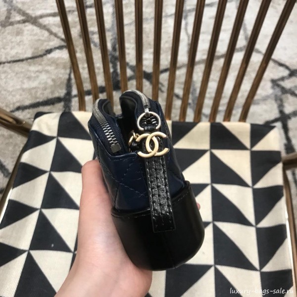 Chanel Gabrielle Clutch on Chain/Mini Bag A94505 Dark Blue/Black 2019 Collection