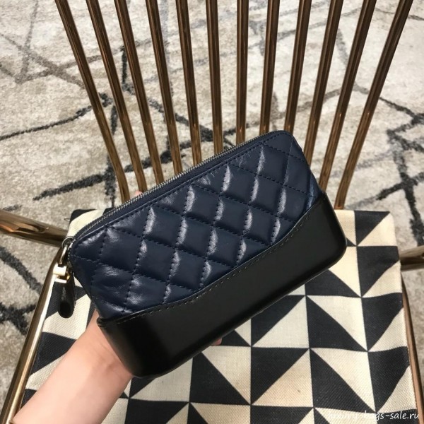 Chanel Gabrielle Clutch on Chain/Mini Bag A94505 Dark Blue/Black 2019 Collection