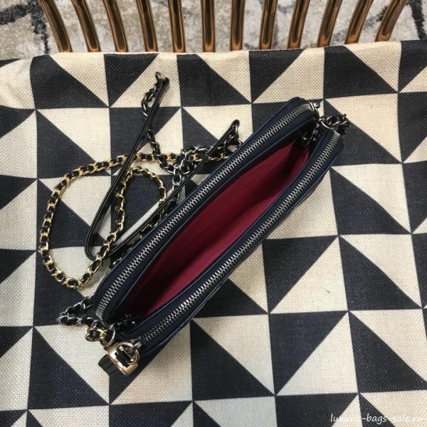 Chanel Gabrielle Clutch on Chain/Mini Bag A94505 Dark Blue/Black 2019 Collection