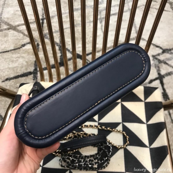 Chanel Gabrielle Clutch on Chain/Mini Bag A94505 Blue Fabric 2019 Collection