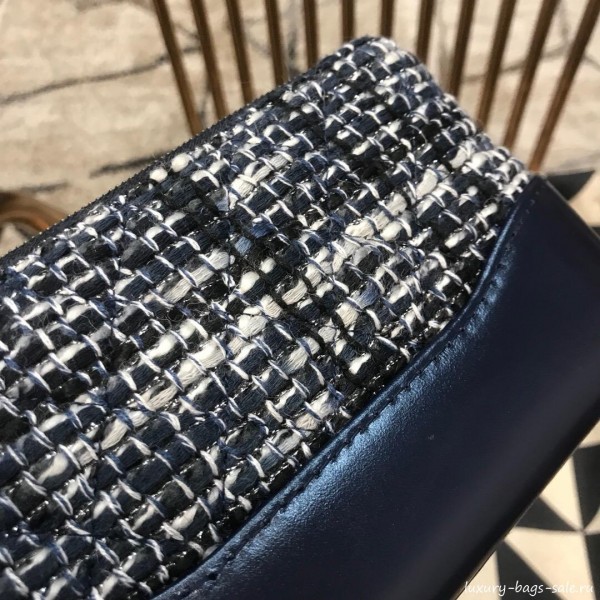 Chanel Gabrielle Clutch on Chain/Mini Bag A94505 Blue Tweed 2019 Collection