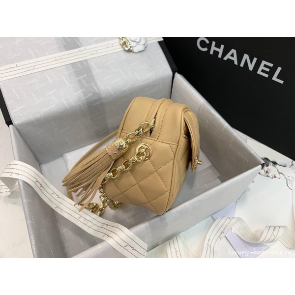 Chanel Lambskin Tassel Camera Case AS0001 Light Beige 2019 Collection