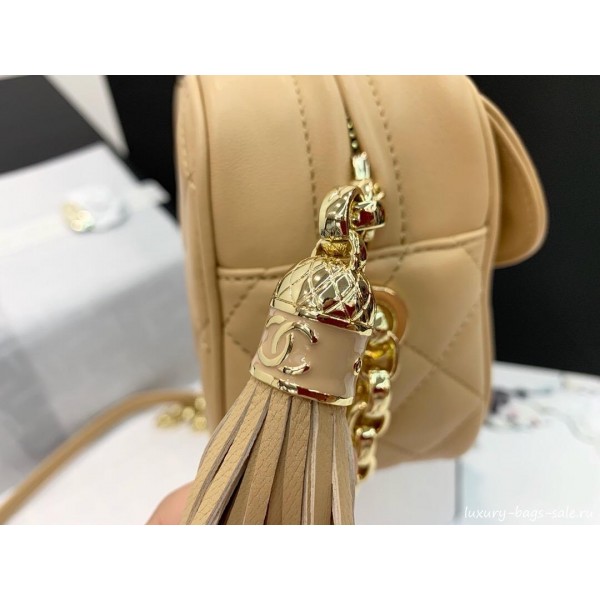 Chanel Lambskin Tassel Camera Case AS0001 Light Beige 2019 Collection
