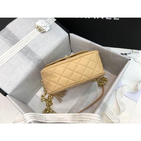Chanel Lambskin Tassel Camera Case AS0001 Light Beige 2019 Collection