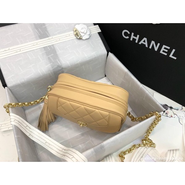 Chanel Lambskin Tassel Camera Case AS0001 Light Beige 2019 Collection