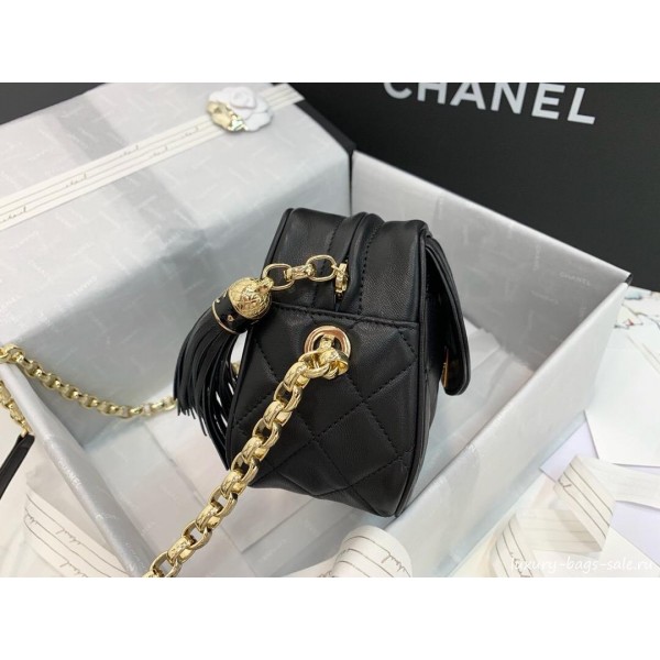 Chanel Lambskin Tassel Camera Case AS0001 Black 2019 Collection