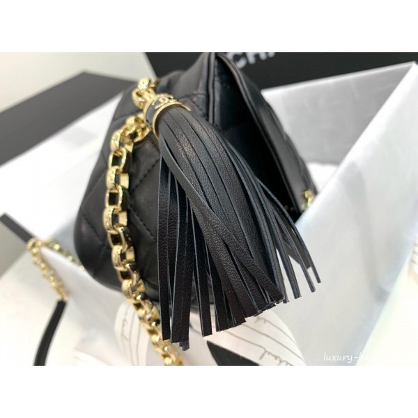 Chanel Lambskin Tassel Camera Case AS0001 Black 2019 Collection