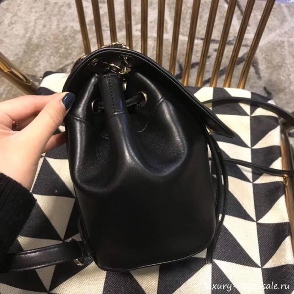 Chanel Lambskin Drawstring CC Flap Backpack Black 2019 Collection
