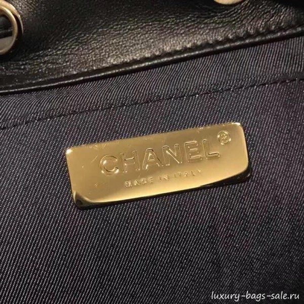 Chanel Lambskin Drawstring CC Flap Backpack Black 2019 Collection