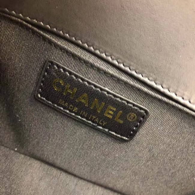 Chanel Leboy Original Calfskin leather Shoulder Bag E67086 black & Gold-Tone Metal 