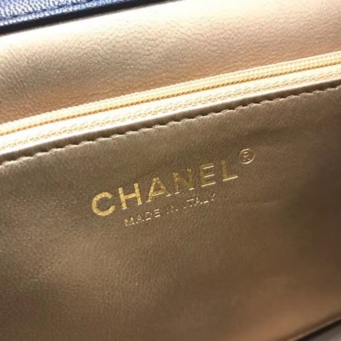 Chanel Flap Shoulder Bag Sheepskin Leather 77399 black 