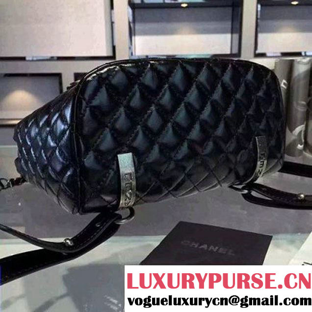 Chanel Calfskin Backpack in Black A92961 Paris-Salzburg 2014/15 (2A136-061605 )