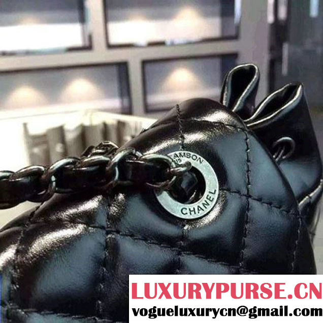 Chanel Calfskin Backpack in Black A92961 Paris-Salzburg 2014/15 (2A136-061605 )