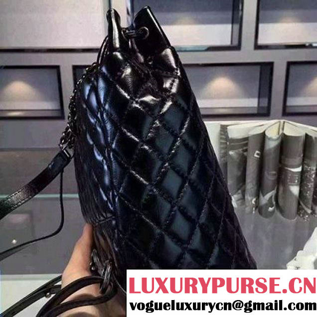 Chanel Calfskin Backpack in Black A92961 Paris-Salzburg 2014/15 (2A136-061605 )