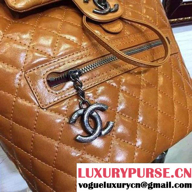 Chanel Calfskin Backpack in Khaki A92961 Paris-Salzburg 2014/15 (2a136-062301 )