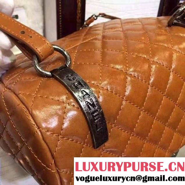 Chanel Calfskin Backpack in Khaki A92961 Paris-Salzburg 2014/15 (2a136-062301 )