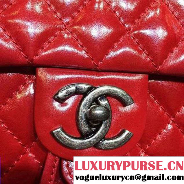 Chanel Calfskin Backpack in Red A92961 Paris-Salzburg 2014/15 (2a136-071327 )