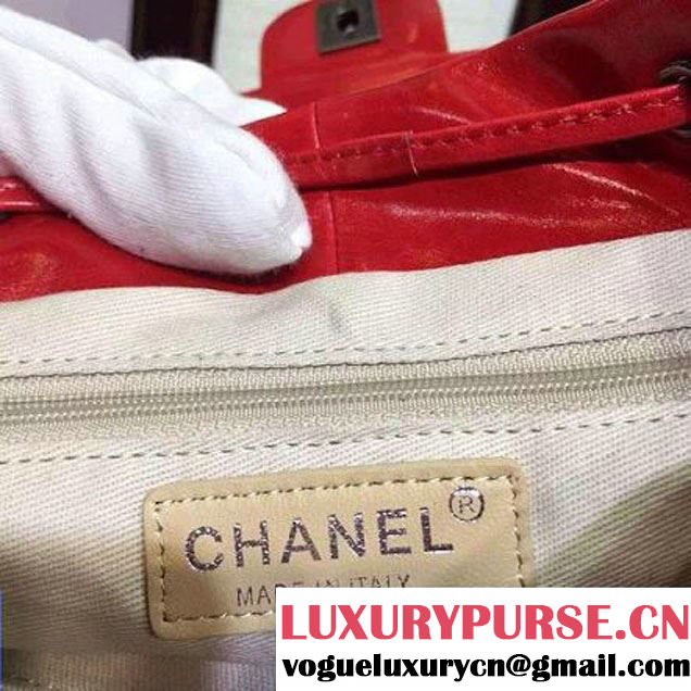 Chanel Calfskin Backpack in Red A92961 Paris-Salzburg 2014/15 (2a136-071327 )