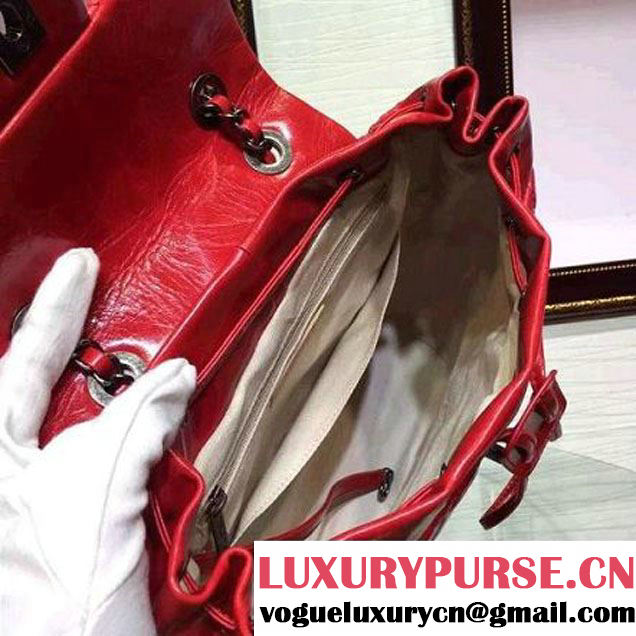 Chanel Calfskin Backpack in Red A92961 Paris-Salzburg 2014/15 (2a136-071327 )