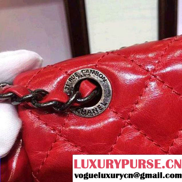 Chanel Calfskin Backpack in Red A92961 Paris-Salzburg 2014/15 (2a136-071327 )