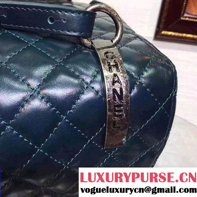 Chanel Calfskin Backpack in Deep Blue A92961 Paris-Salzburg 2014/15 (2a136-071326 )