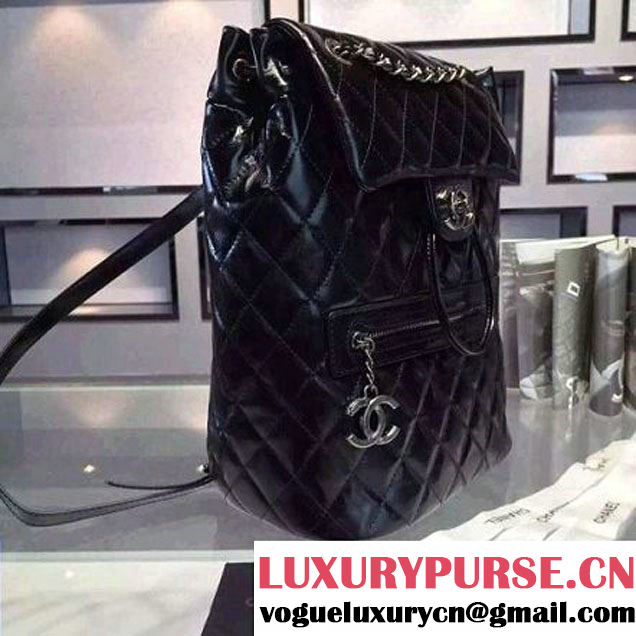 Chanel Large Calfskin Backpack in black A92961 Paris-Salzburg 2014/15 (2a136-071328 )