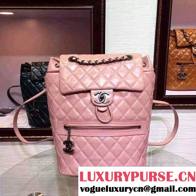 Chanel Large Calfskin Backpack in Pink A92961 Paris-Salzburg 2014/15 (2a136-071329 )