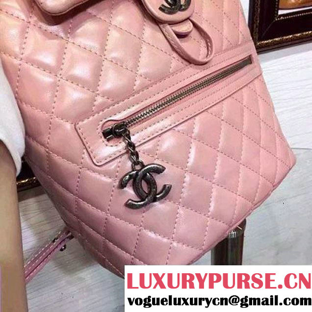 Chanel Large Calfskin Backpack in Pink A92961 Paris-Salzburg 2014/15 (2a136-071329 )