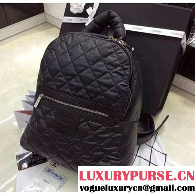 Chanel COCO Cocoon Backpack in Black Fall 2014 (2a058-072831 )